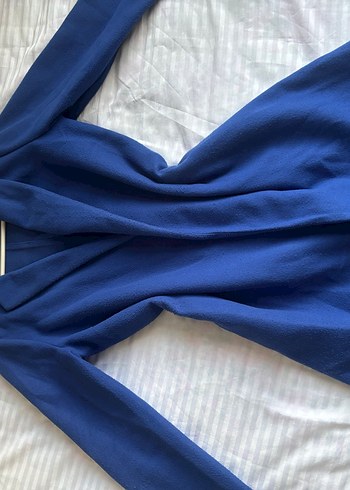 Lacivert Düz Kesim Kaban - Görsel 5