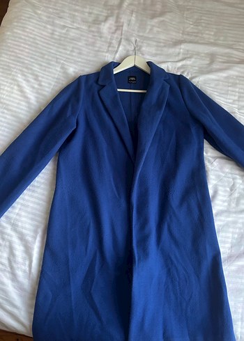 Lacivert Düz Kesim Kaban - Görsel 4