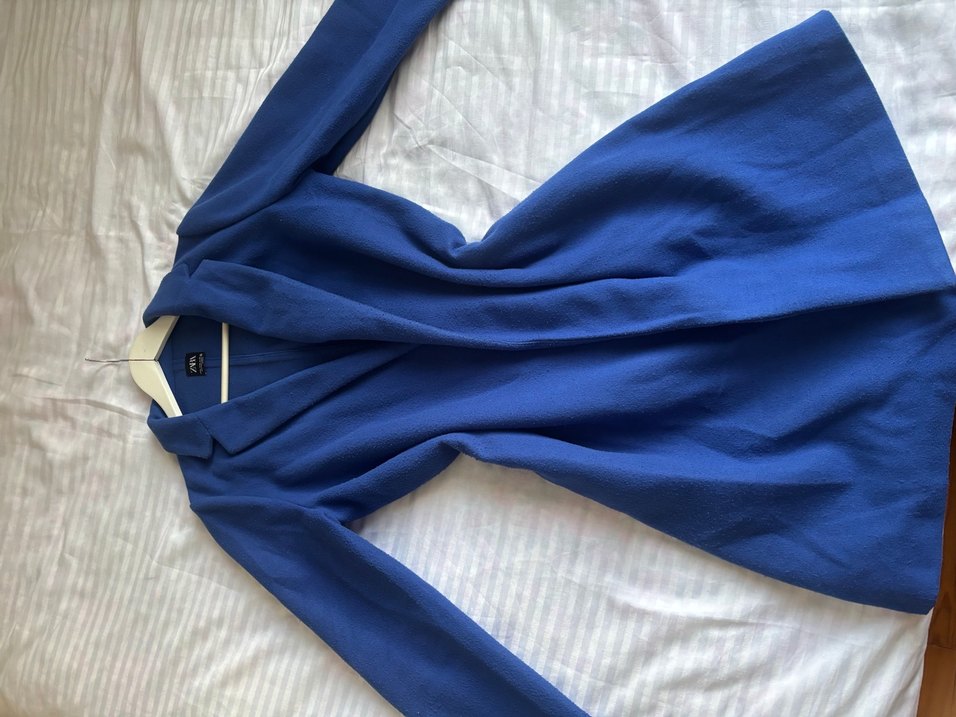 Lacivert Düz Kesim Kaban - Görsel 5