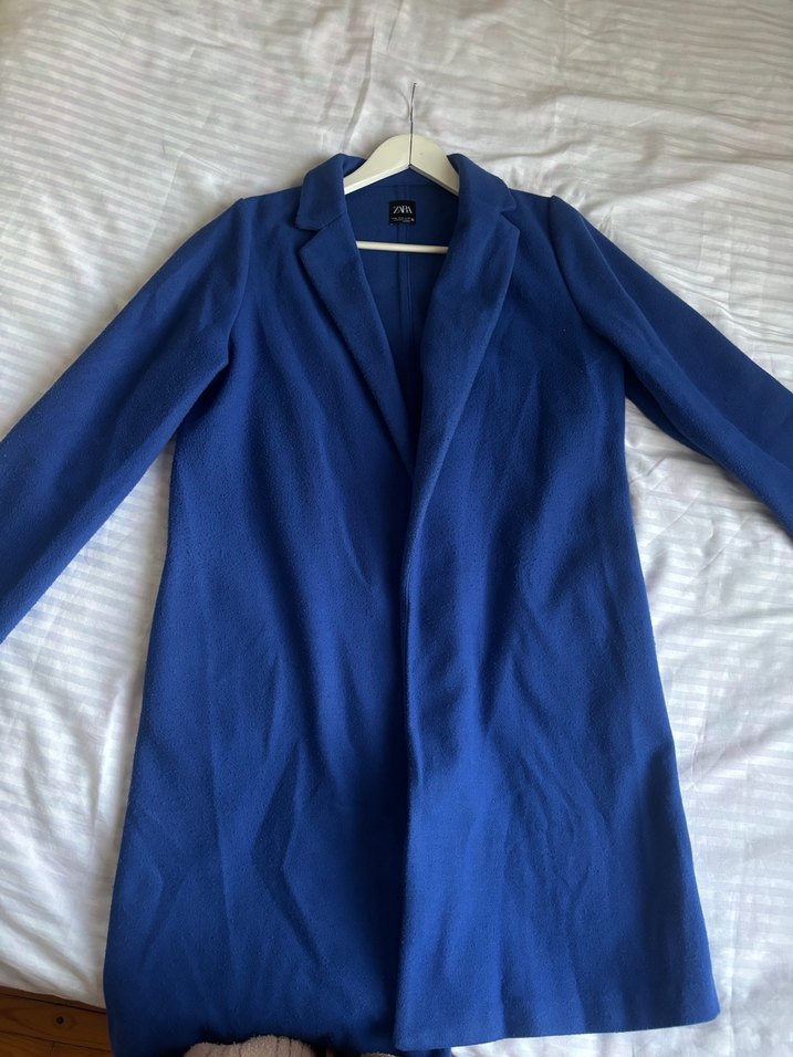 Lacivert Düz Kesim Kaban - Görsel 2