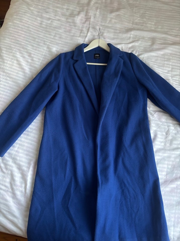 Lacivert Düz Kesim Kaban - Görsel 4