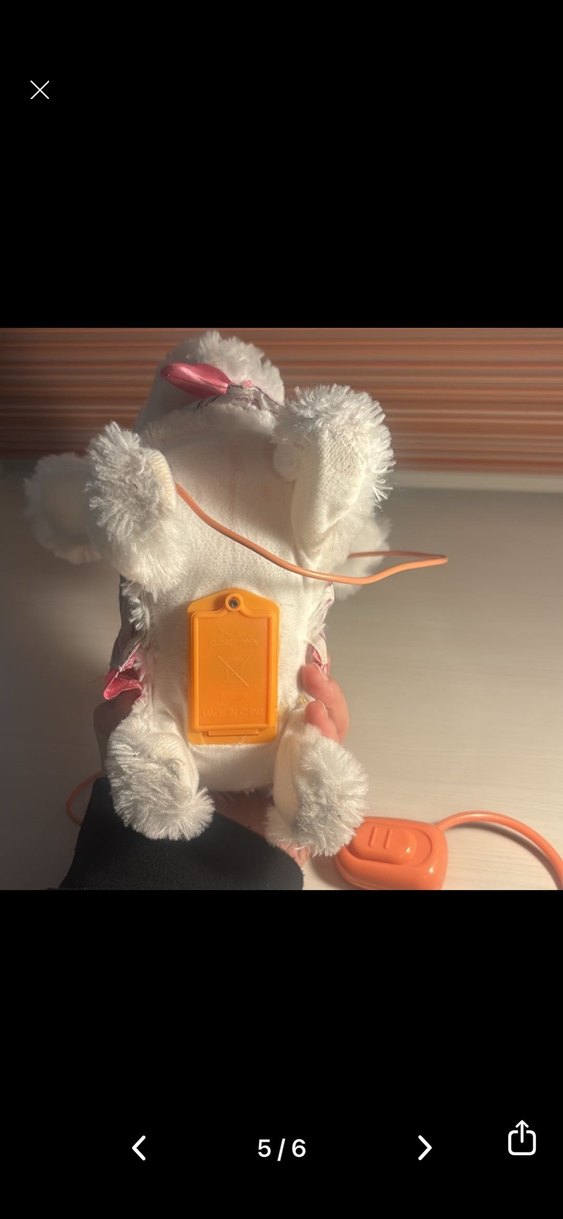 Beyaz Peluş Oyuncak Köpek - Görsel 4