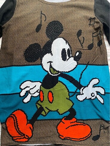 Diğer Mickey Mouse Desenli İnce Kazak/Tunik