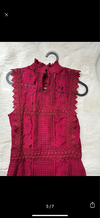 m Beden Mango Bordo Elbise
