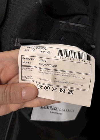 Smokin damat takımı altınyıldız - Görsel 15