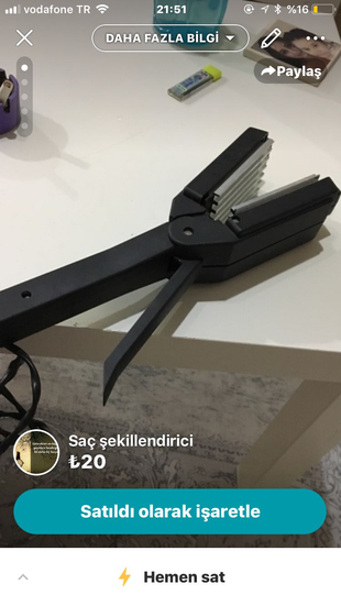 Sac şekillendirici 8 aparatı var yeni 