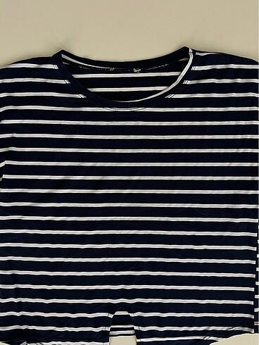 LC Waikiki Lacivert çizgili T shirt