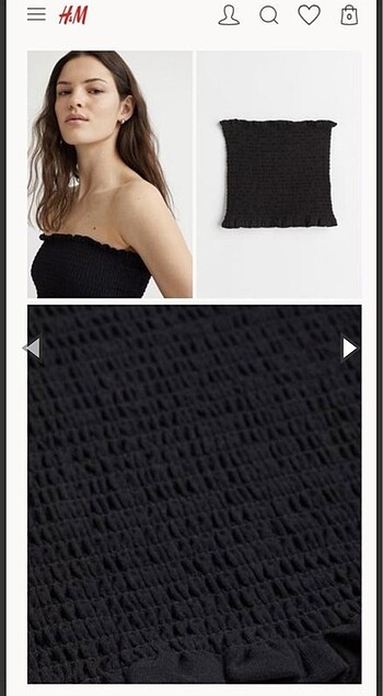 m Beden siyah Renk H&M Straplez üst
