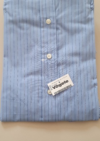 Düğmeli Açık Mavi Kısa Kollu Erkek Gömlek - Görsel 2