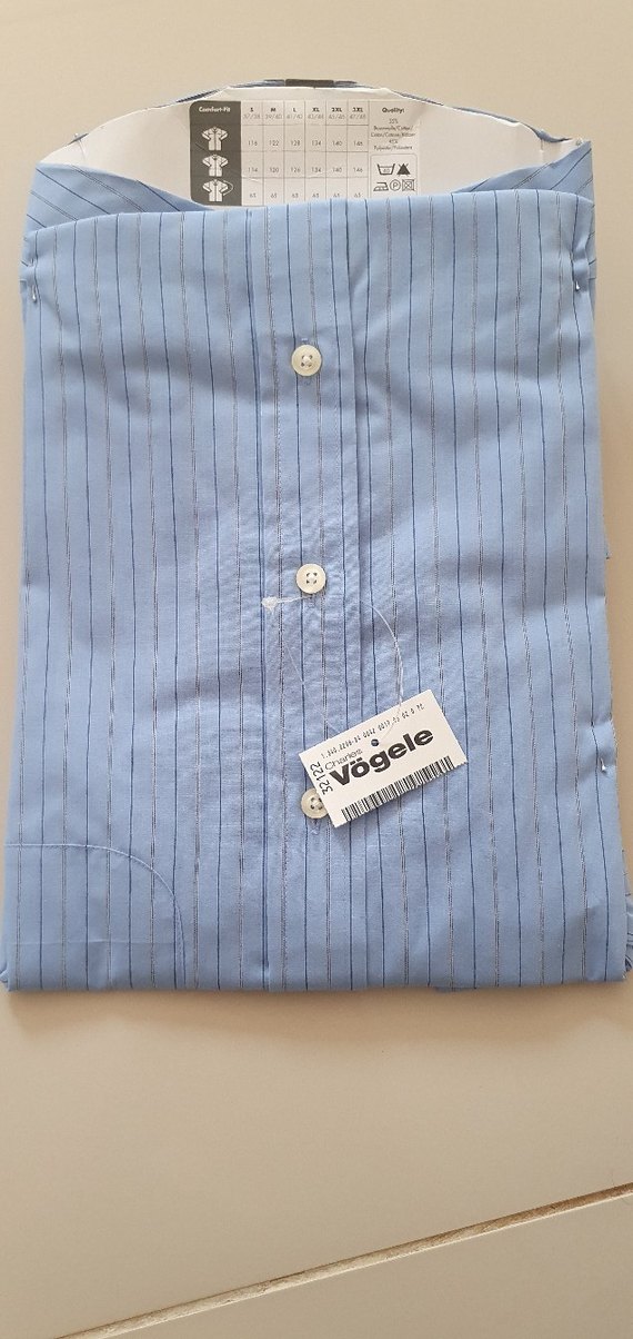 Düğmeli Açık Mavi Kısa Kollu Erkek Gömlek - Görsel 2