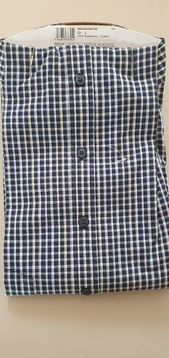 Gri Kareli Uzun Kollu Erkek Gömlek - Görsel 2