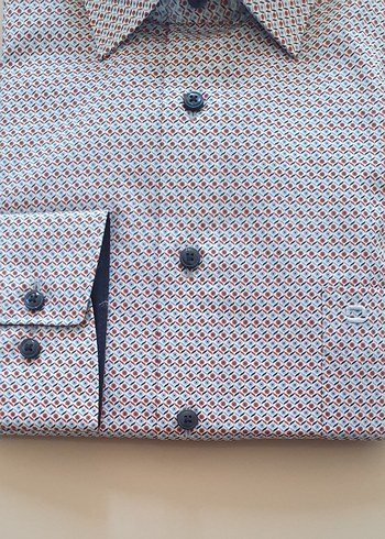 Bordo Desenli Uzun Kollu Erkek Gömlek - Görsel 4