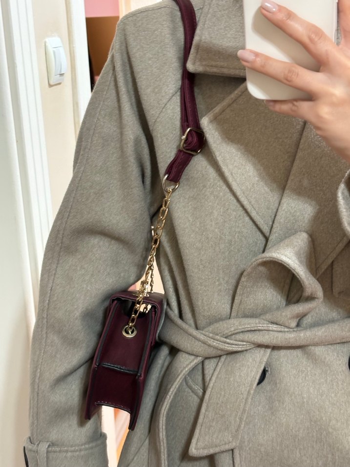 Bordo Süet Çanta - Görsel 3