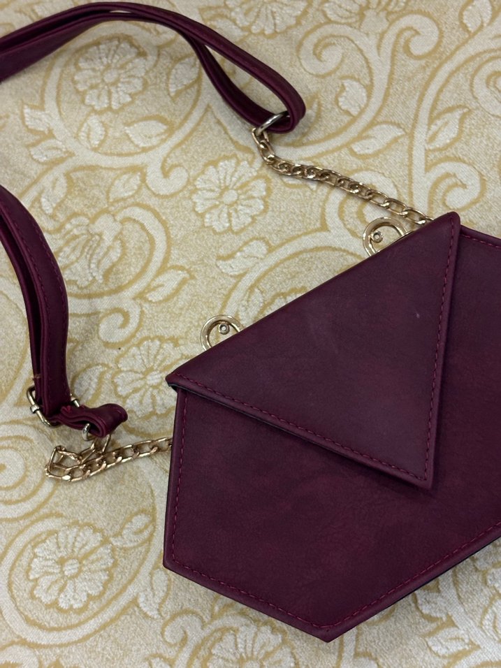 Bordo Süet Çanta - Görsel 2