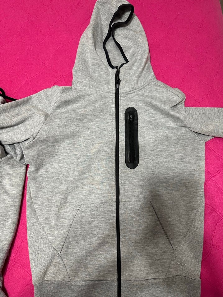 Hummel Gri Fermuarlı Kapüşonlu Sweatshirt - Görsel 2