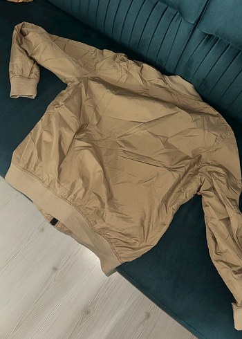 Bershka Kahverengi Fermuarlı Unısex Ceket - Görsel 3