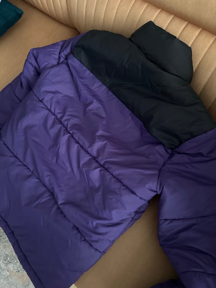 Mor Fermuarlı Kadın Kışlık Ceket - Görsel 4