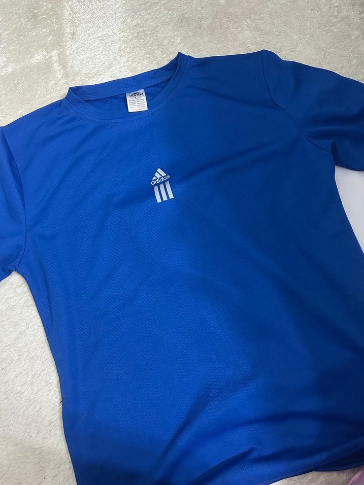 Mavi ve Beyaz 2 li Spor Erkek Kısa Kollu Tişört - Görsel 2