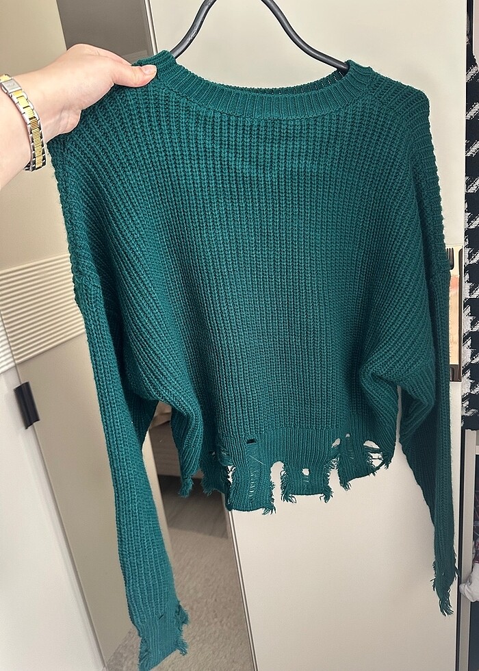 Yeşil kazak - Görsel 2