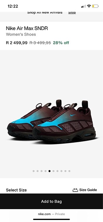 Nike Air Max SNDR Burgundy/Blue