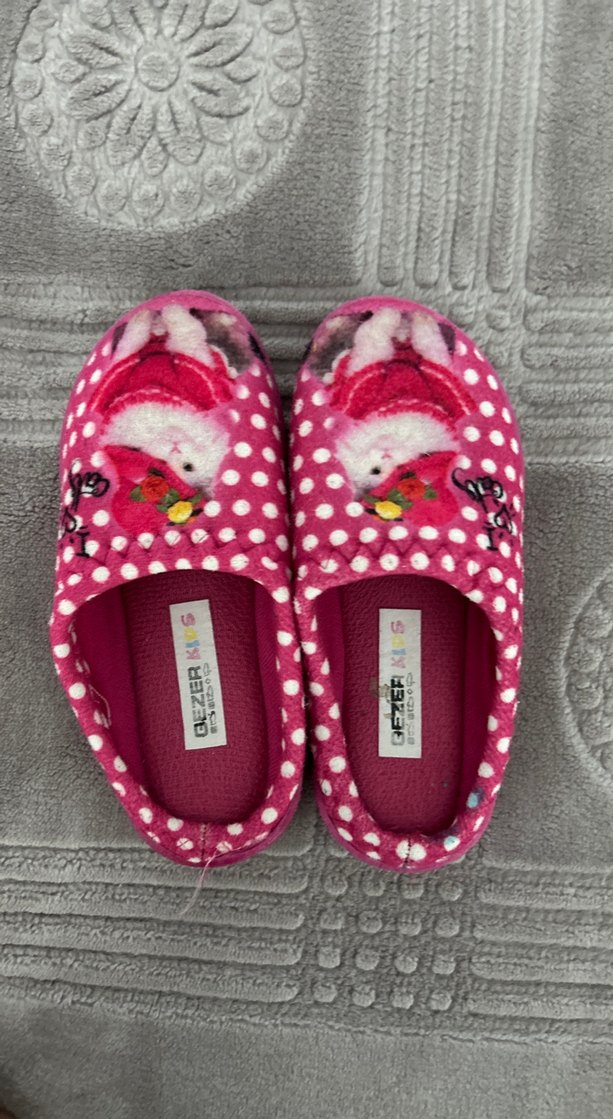 Kız Çocuk Renkli Nakışlı Sıcak Ev Terliği - Görsel 2