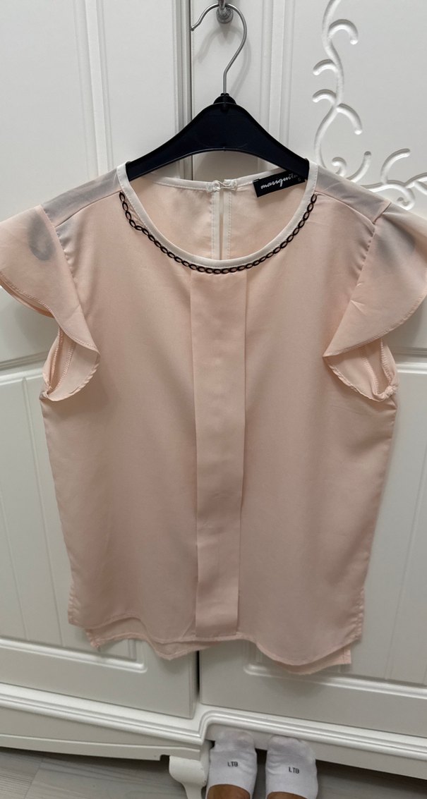 Kısa Kollu Kırmızı Saten Bluz 2li - Görsel 3