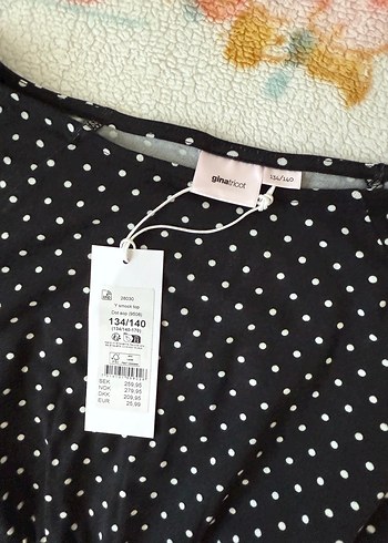 Çocuk Puantiye Desenli Uzun Kollu Kadın Bluz 9-10 yaş - Görsel 3