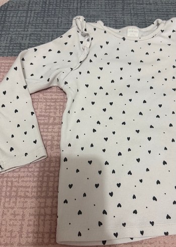 Kız Çocuk Çizgili ve Kalp Desenli Pamuklu Sweatshirtler - Görsel 4