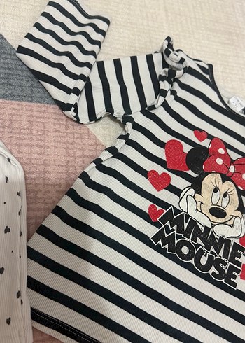 Kız Çocuk Çizgili ve Kalp Desenli Pamuklu Sweatshirtler - Görsel 7