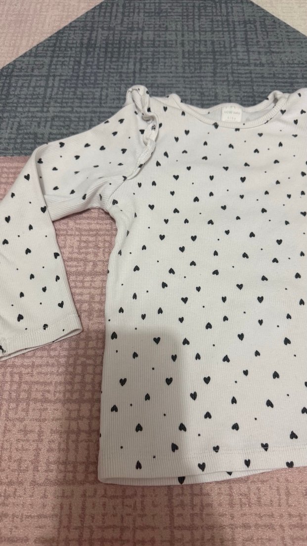 Kız Çocuk Çizgili ve Kalp Desenli Pamuklu Sweatshirtler - Görsel 4