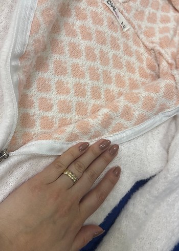 Beyaz Kapüşonlu Kız Çocuk Triko Ceket 3-4 yaş - Görsel 7