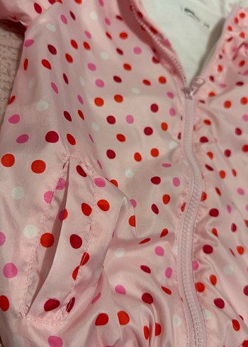 Kız Çocuk Pembe Kapüşonlu Yağmurluk - Görsel 5