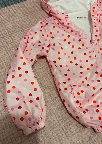 Kız Çocuk Pembe Kapüşonlu Yağmurluk - Görsel 2