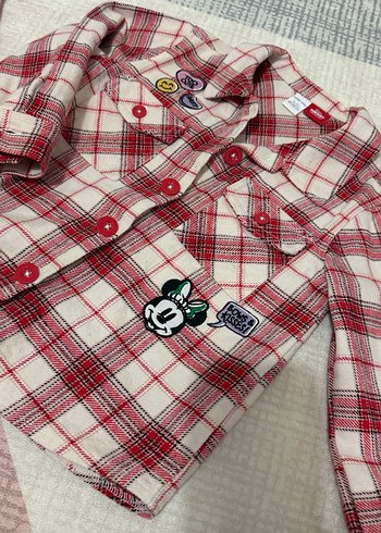 Kız Çocuk Ekose Pamuklu Gömlek - Görsel 8