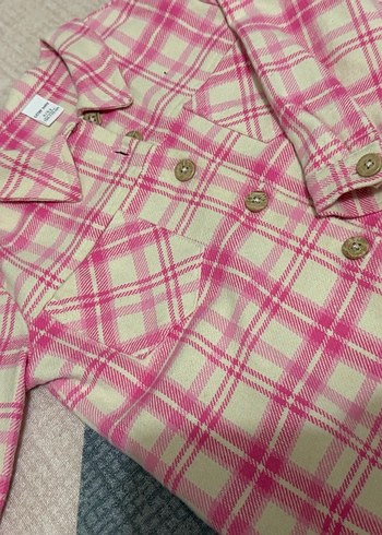 Kız Çocuk Ekose Pamuklu Gömlek - Görsel 2