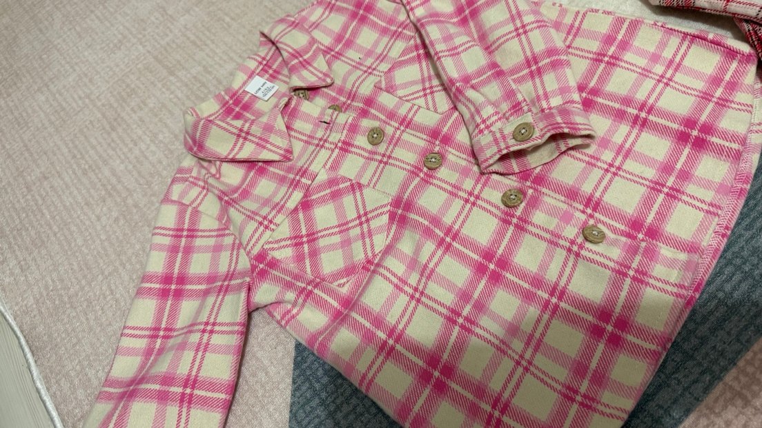 Kız Çocuk Ekose Pamuklu Gömlek - Görsel 2