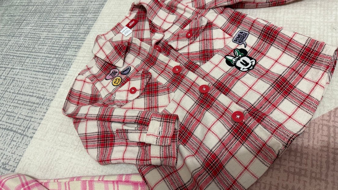 Kız Çocuk Ekose Pamuklu Gömlek - Görsel 3
