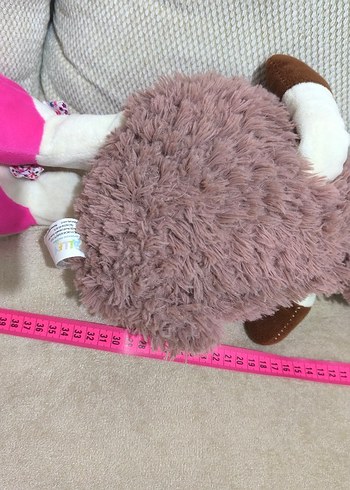 Beden Renkli Pembe Ayakkabılı Kahverengi Peluş Oyuncak