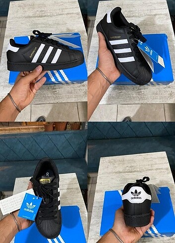 42 Beden siyah Renk Adidas süperstar siyah