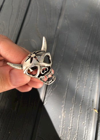 Gotik Erkek Yüzük Kuru Kafa Tasarımlı yüzük sıfır