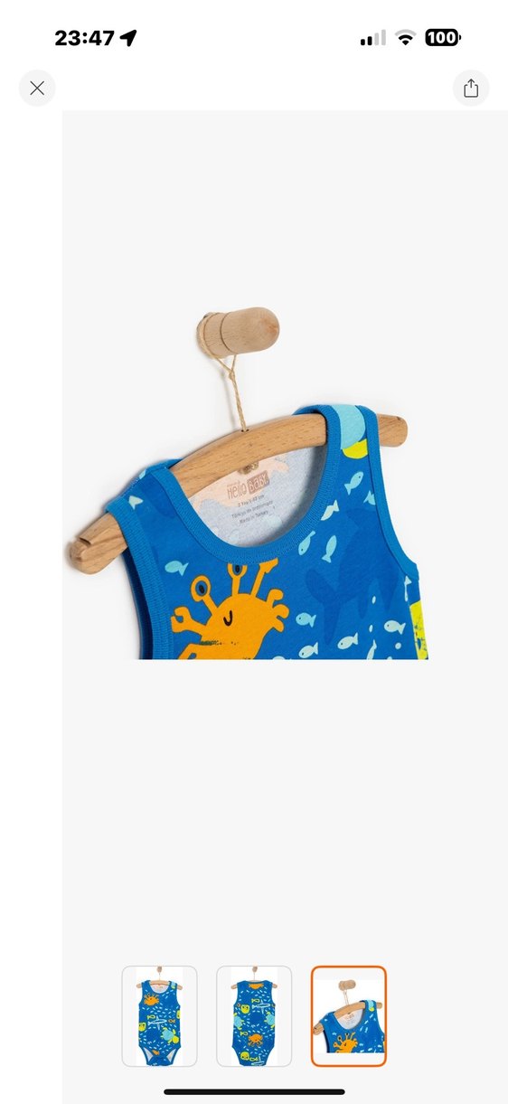 Hello baby Erkek Bebek zıbın 1 yaş etiketli - Görsel 3