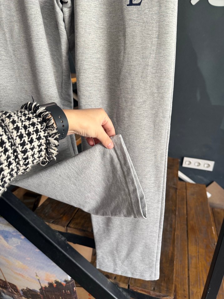 Gri erkek Rahat Kesim Midi Eşofman Altı xs beden - Görsel 5