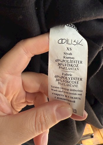 adL Siyah V Yaka Fırfırlı Midi Elbise xs beden - Görsel 8