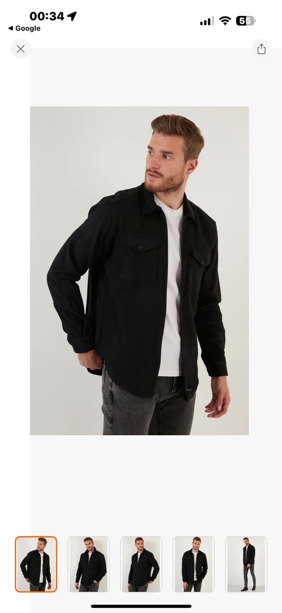 Erkek Siyah Fermuarlı polar etiketli M beden - Görsel 4