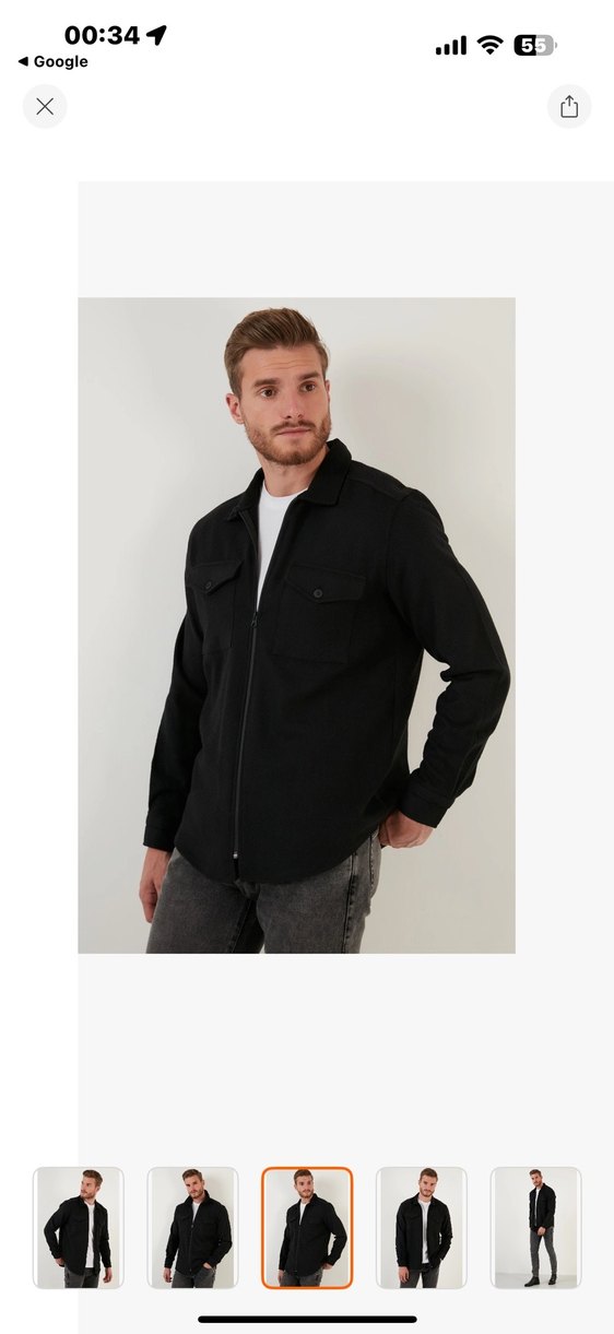 Erkek Siyah Fermuarlı polar etiketli M beden - Görsel 2