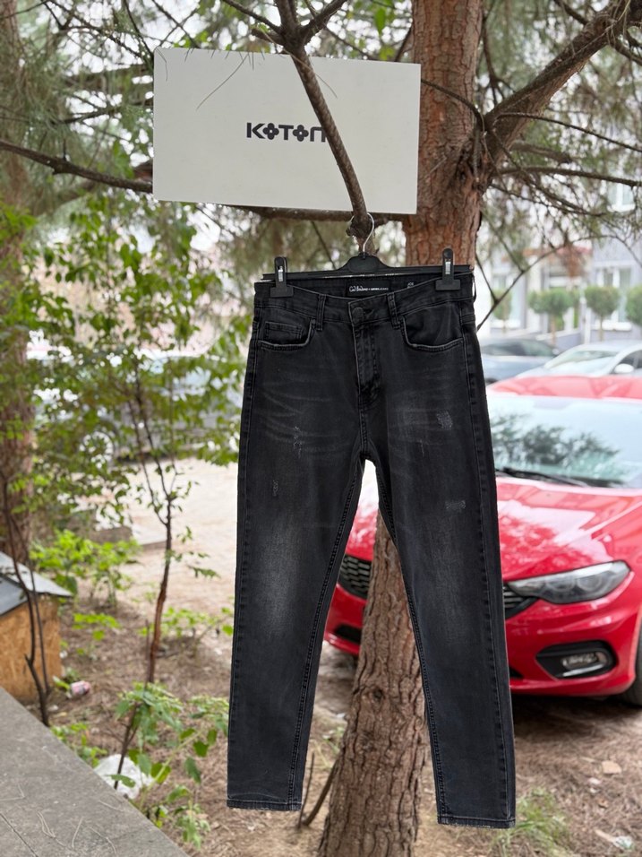 Koton 34 beden Gri Düğmeli Erkek Denim Pantolon - Görsel 5