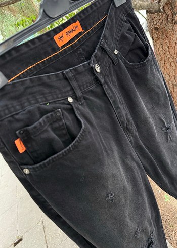 Sokak Stili Siyah erkek Kot Pantolon 31 beden - Görsel 7