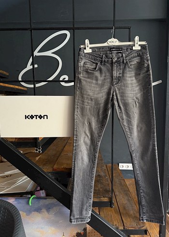 Koton Gri erkek Denim Pantolon 29 beden - Görsel 7