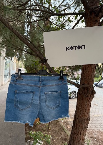 Koton 38 beden Nakışlı Bohem Kadın Kot Şort - Görsel 14