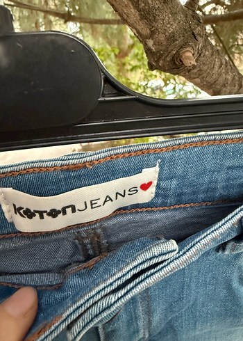 Koton 38 beden Nakışlı Bohem Kadın Kot Şort - Görsel 11